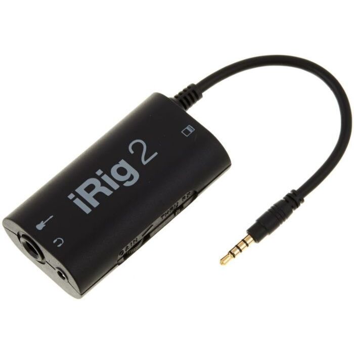 IK iRig 2 - Guitar & Instrument Interface Adapter for iPhone, iPod Touch, iPad, Mac