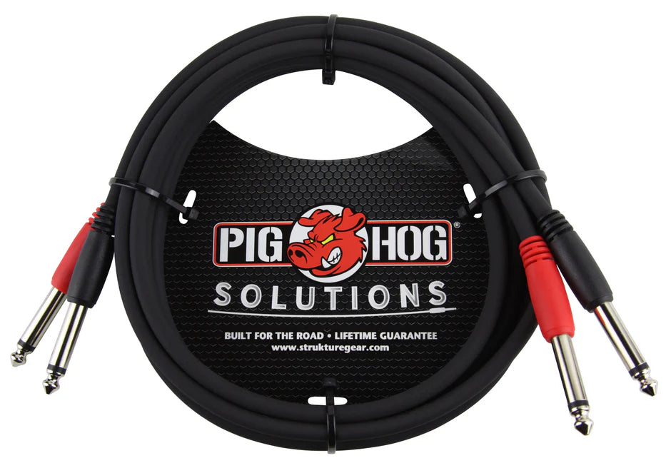 Pig Hog - 10ft 1/4"-1/4" Dual Cable