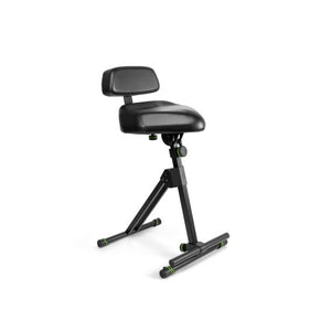 Gravity FM SEAT1 BR Height Adjustable Stool with Foot and Backrest