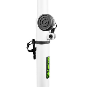 Gravity LS 431 Lighting Stand with Square Steel Base and Excentric Mounting Option - White