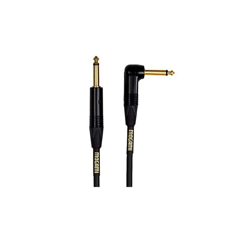 Mogami 18 Inch Gold Pedal Cable Right Angle-Straight