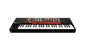 Melbourne Instruments Delia, 6-voice motorized morphing synth, bi-timbral, 49 keys.