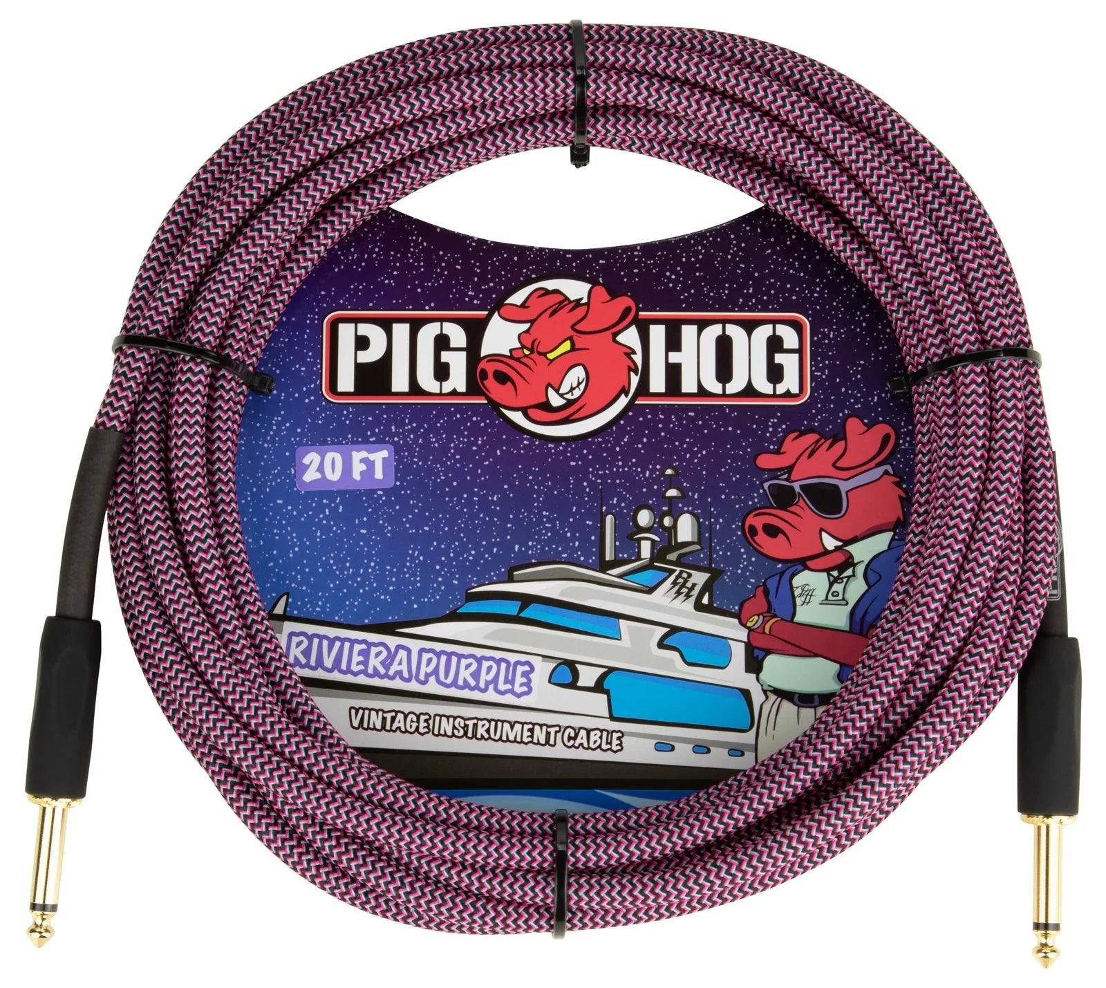 Pig Hog "Riviera Purple" Instrument Cable, 20ft