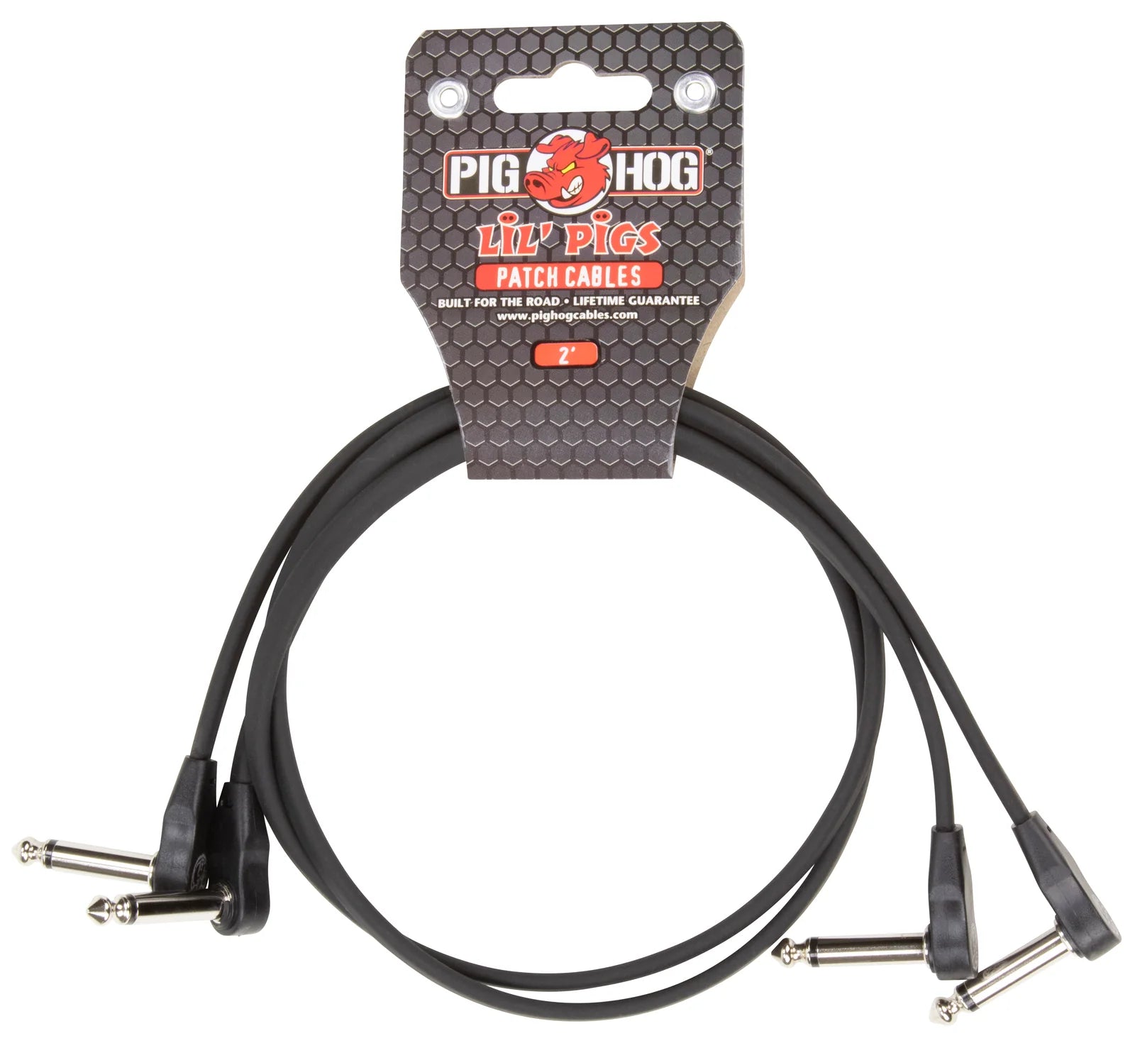 Pig Hog Lil' Pigs Low Profile 2ft patch cables, 2pk