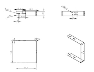 Precision SM-P6B Speaker Mounting Bracket for PreSonus Eris Pro 6 Speakers