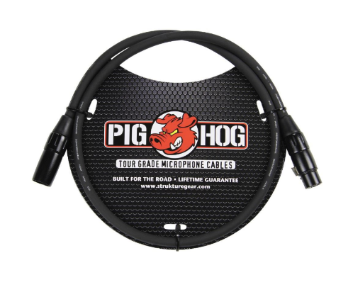 Pig Hog 8mm Mic Cable, 3ft XLR