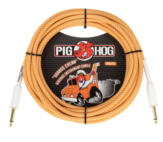 Pig Hog Orange Créme 2.0 Instrument Cable, 20ft