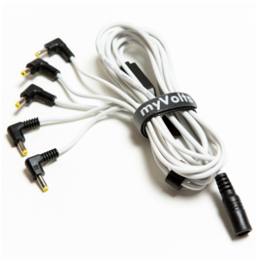 5-way power splitter cable for Korg Volca by MyVolts (5-way splitter only) - white