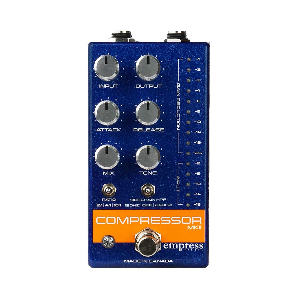 Empress Effects: Compressor MKII Blue Sparkle Guitar Effects Pedal