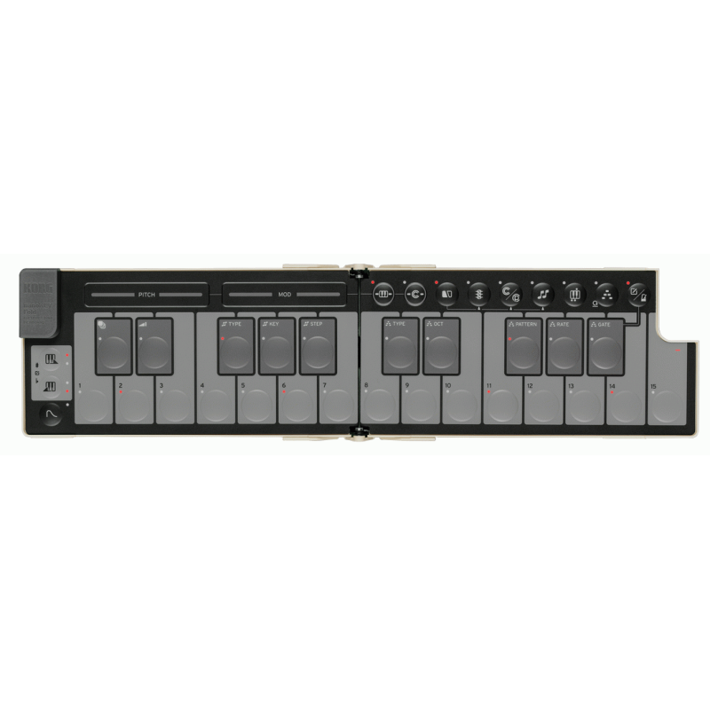 Korg NanoKey Fold 25 Key Foldable Midi Keyboard - Beige