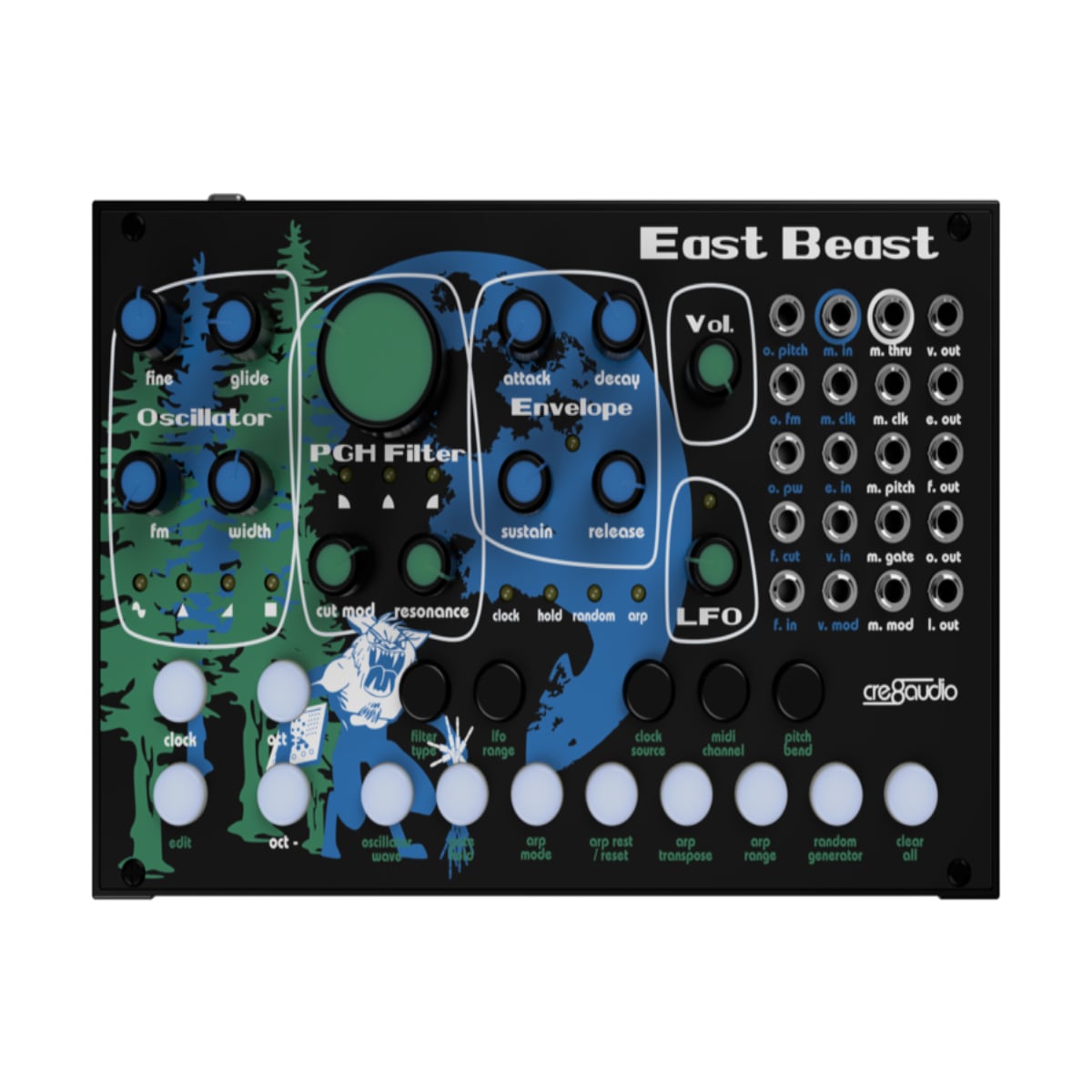 Cre8audio EastBeast fully analog East Coast style semi-modular synthesizer - OPEN BOX