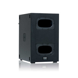 QSC KS112 2000W active Ultra-Compact 12" subwoofer front left